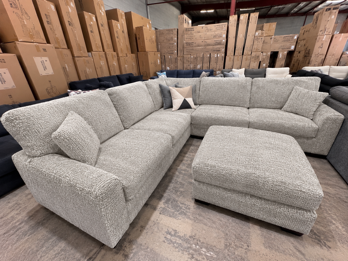 corner couch sliver grey soft