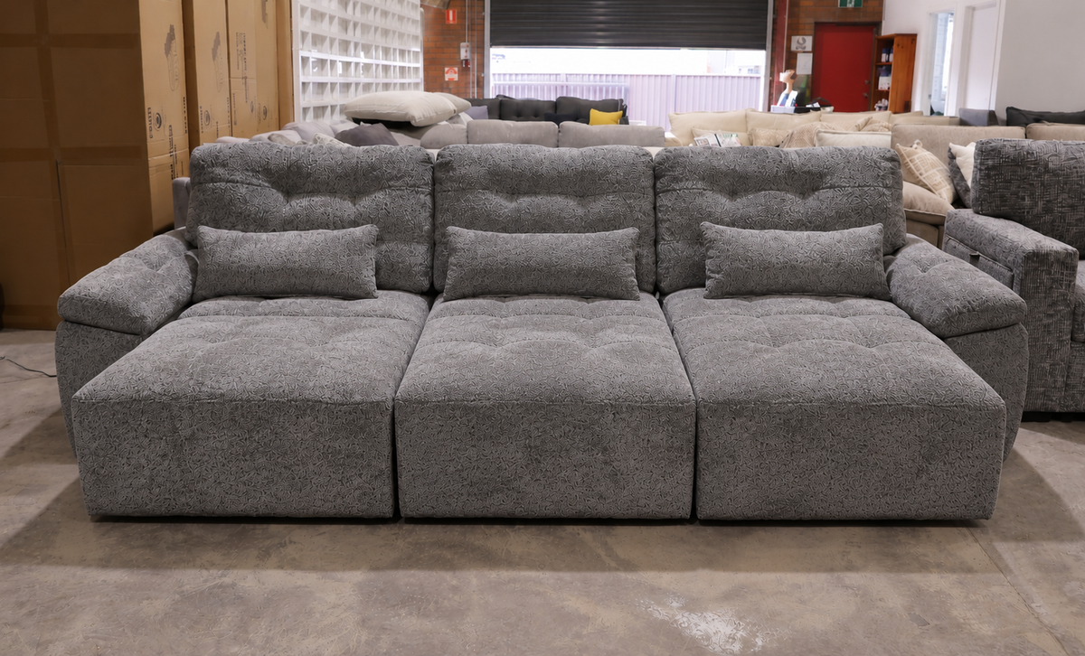 3 remote controlled sliding recliner seats