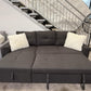 Devlin 3 Seater Sofa Bed – Reversible Chaise & Storage - Dark Grey