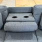 Bryce L Shape Reversible Chaise w/ Cupholders - Dark Grey