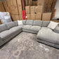 Juliet Plush U Shape Lounge with Sofa Bed & Storage