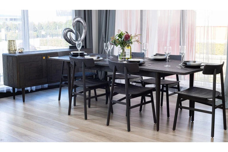 Black Dining Set - Dining Table with Matching Dining Chairs