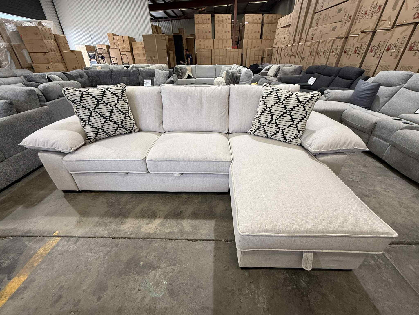 Oslo Large Deep Seated 3 Seater Sofa Bed - Beige