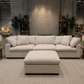 beige sectional lounge