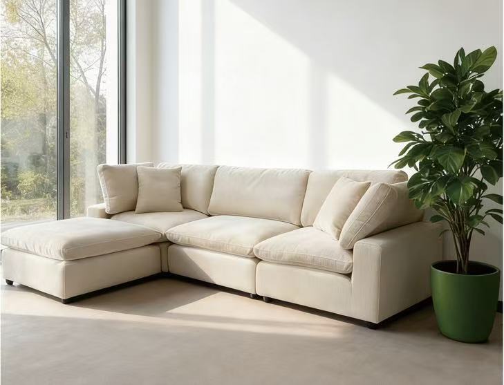 3 seater with ottoman apartment living