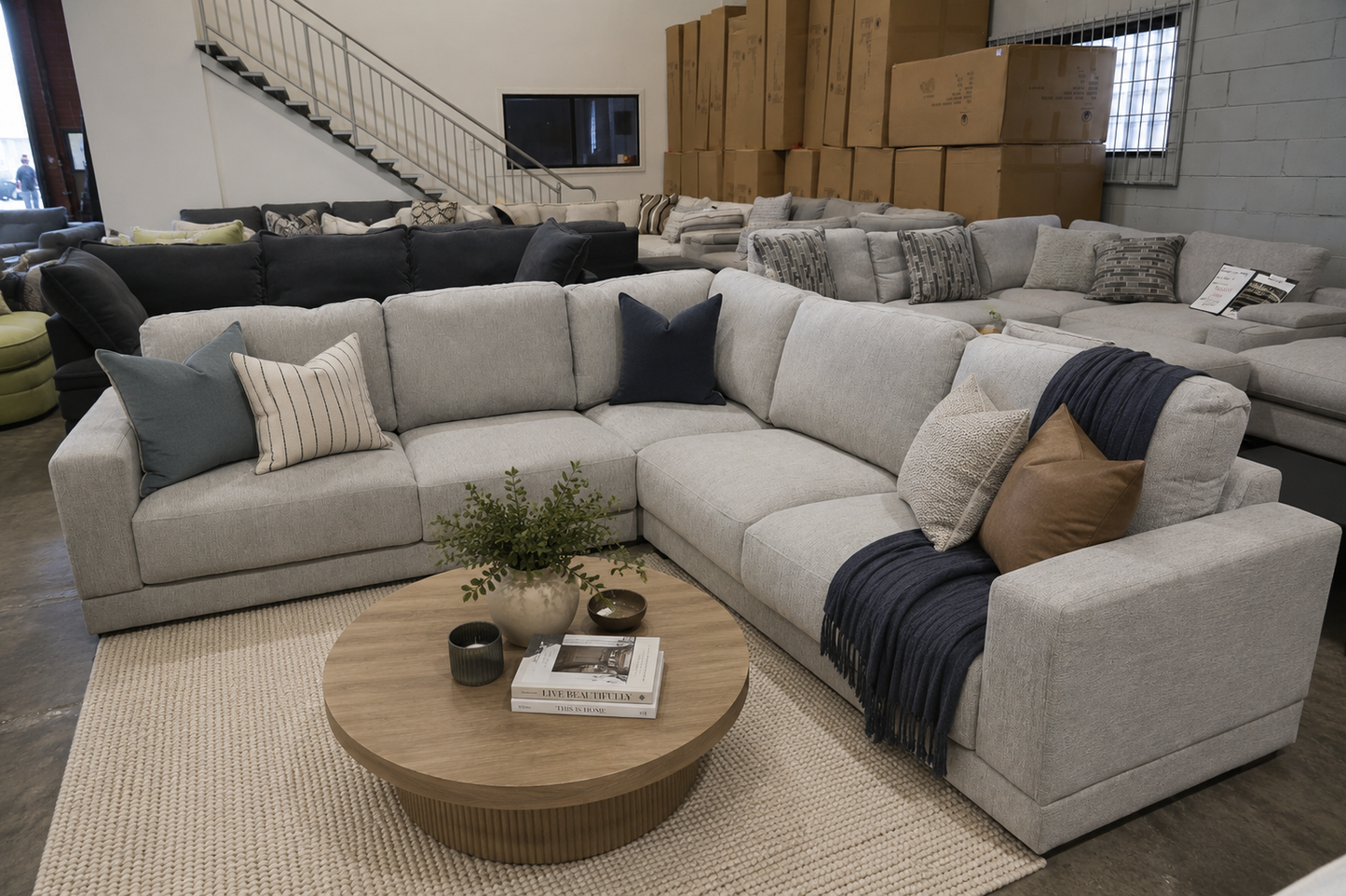 corner couch with cushions