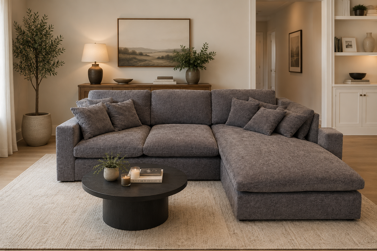 Oversized Cloud 3 Seater - Deep Seated Dark Grey