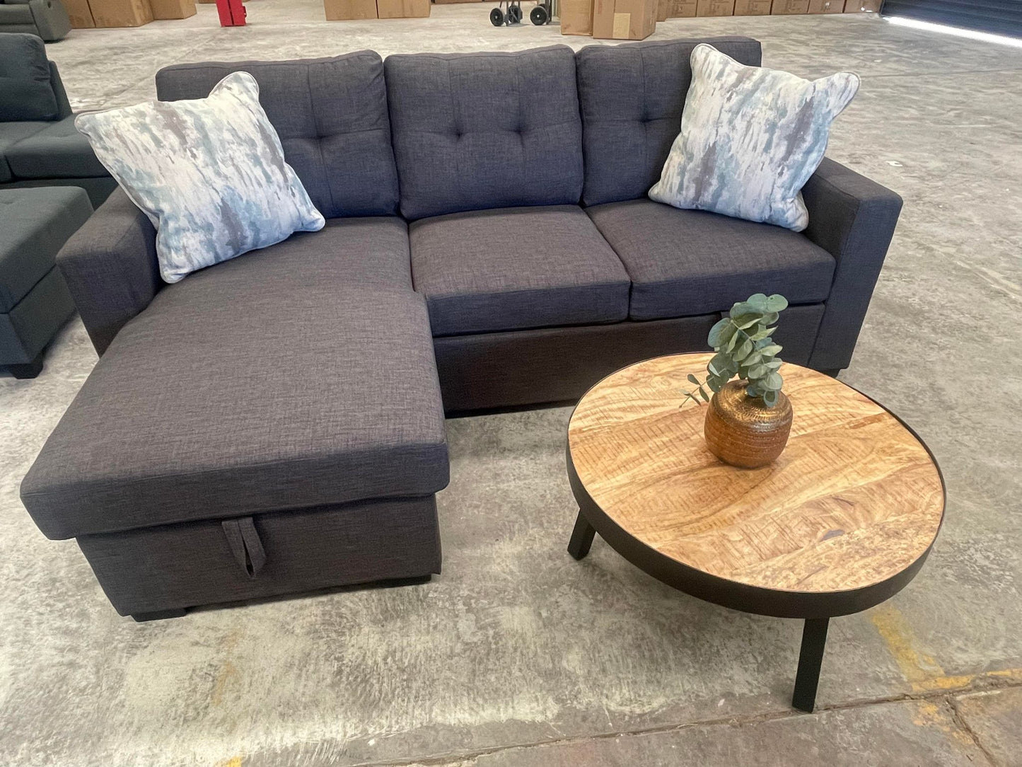 small sofa bed with reversible chaise