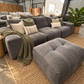 compressed sofa with ottoman