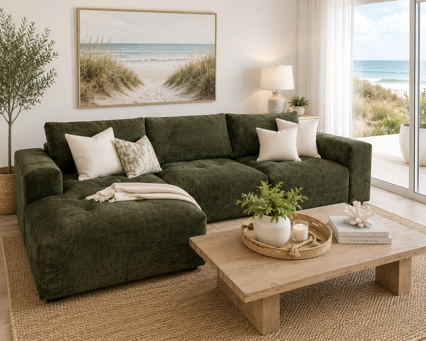 green couch