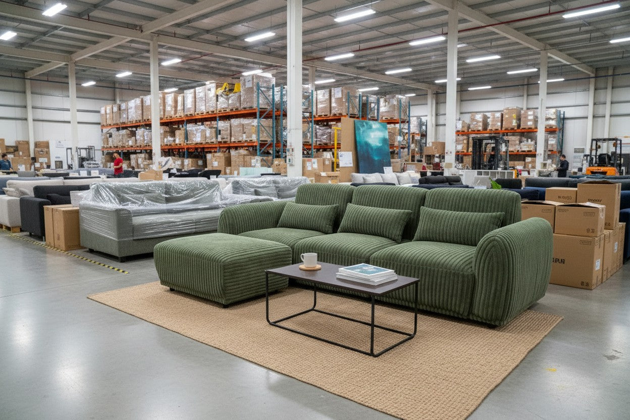 Kaya Cord 3 Seater with Ottoman