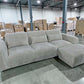 Kaya Cord 3 Seater with Ottoman - Light Grey