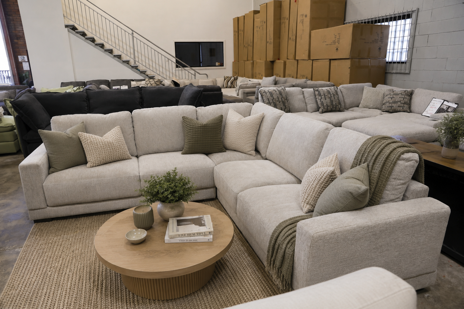 comfy lounge with spacious seating