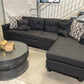 Tapley Reversible Chaise with Cupholders - Black