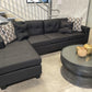 Tapley Reversible Chaise with Cupholders - Black