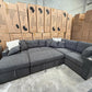 Chelsea U Shape Sofa Bed - Charcoal