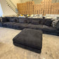 Delta Extra Deep Seated Modular Lounge Sofa - Black