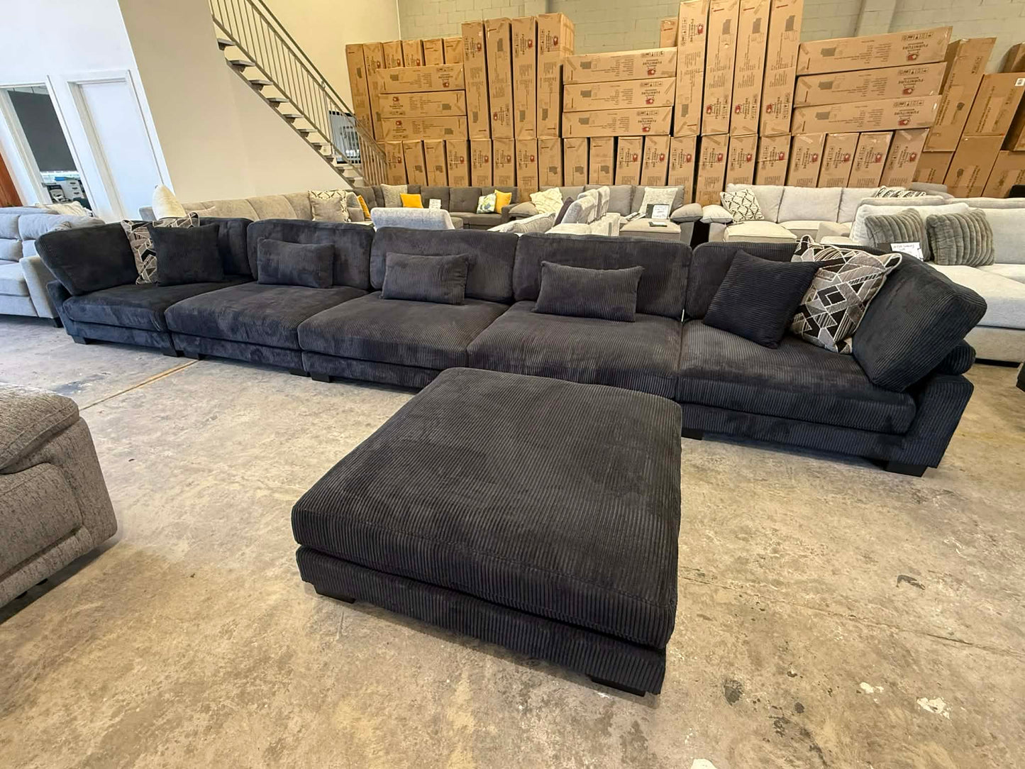 Delta Extra Deep Seated Modular Lounge Sofa - Black