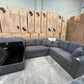 Chelsea U Shape Sofa Bed - Charcoal