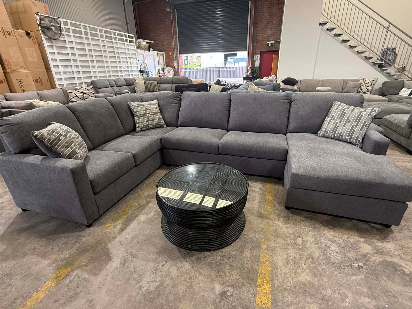 Eden Media Room Sectional with Chaise Lounge Suite