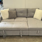 Devlin 3 Seater Sofa Bed – Reversible Chaise & Storage - Light Grey