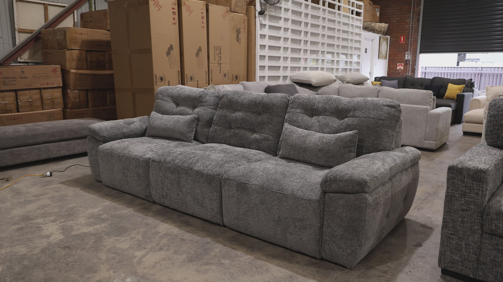 video of the 3 seater with sliding functions
