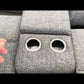 Manhattan 3 Seater Lounge with Recliners - Dark Grey