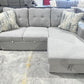 Madison 3 Seater Sofa Bed – Light Grey - Reversible Chaise & Storage