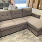 Madison 3 Seater Sofa Bed – Medium Grey - Reversible Chaise & Storage