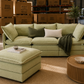 Green living room couch