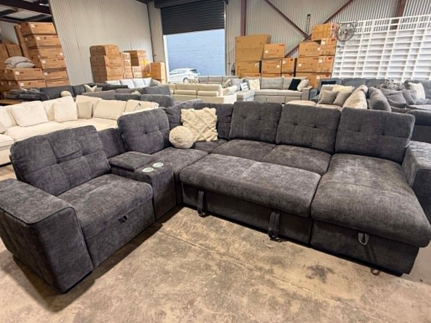 L shape sofa bed