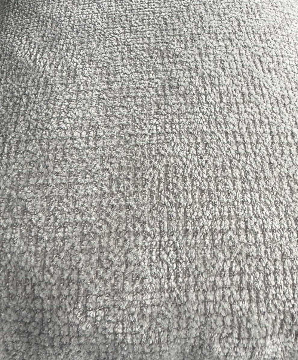 grey silver fabric upholstered lounge suite
