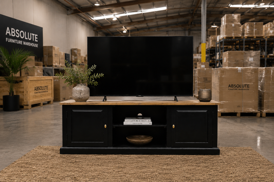 solid wood black tv cabinet
